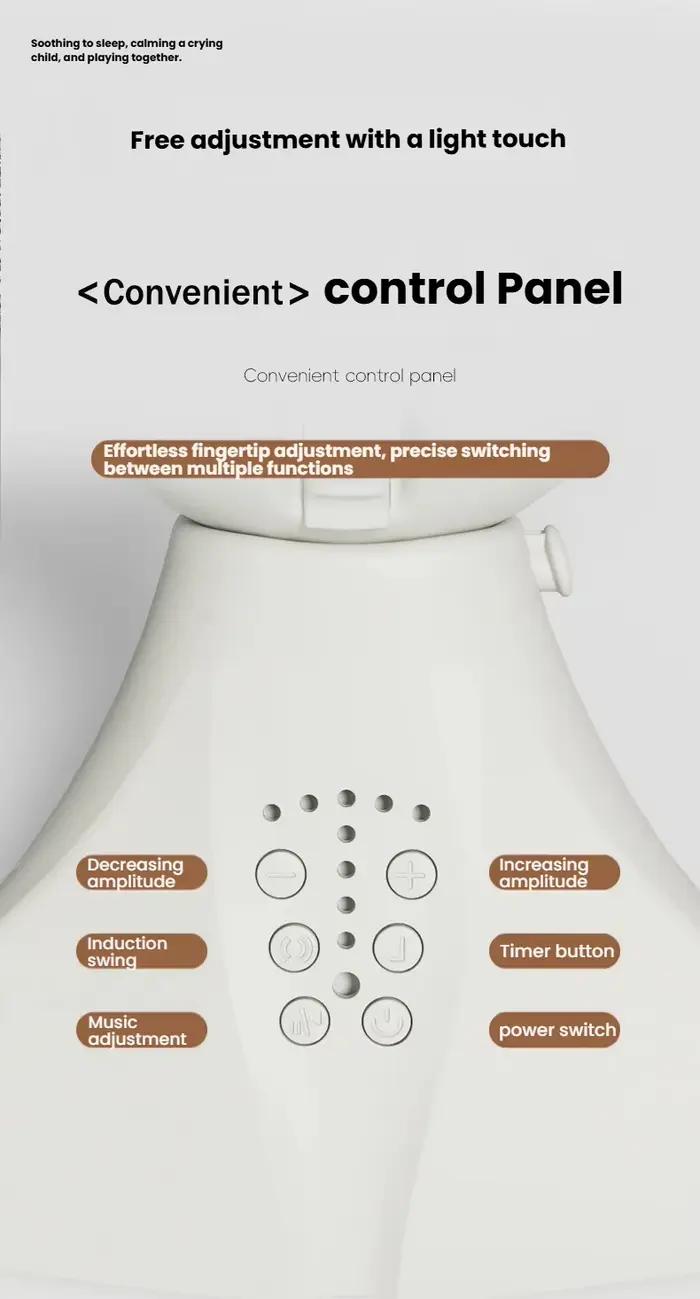 Berceau électrique pour bébé, moustiquaire, musique Bluetooth, chaise à bascule, télécommande multif