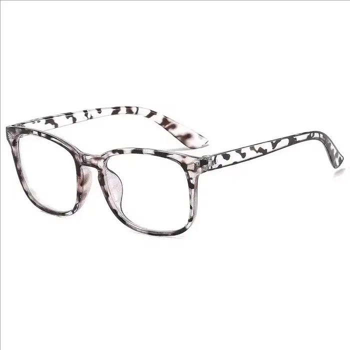 Lunettes à lentilles transparentes carrées minimalistes, barrière de lumière bleue, adaptées à un us