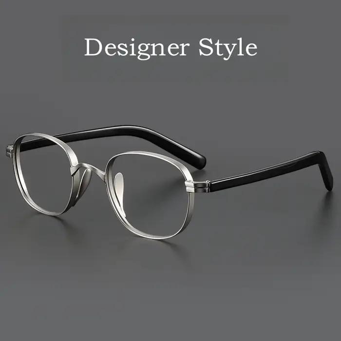 YIMARUILI mode tendance acétate titane lunettes rétro rond à large bord conception optique Prescript