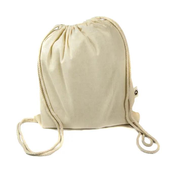 Sac à dos en coton naturel écologique avec fermeture à cordon, paquet de 50 sacs en tissu pour l'art