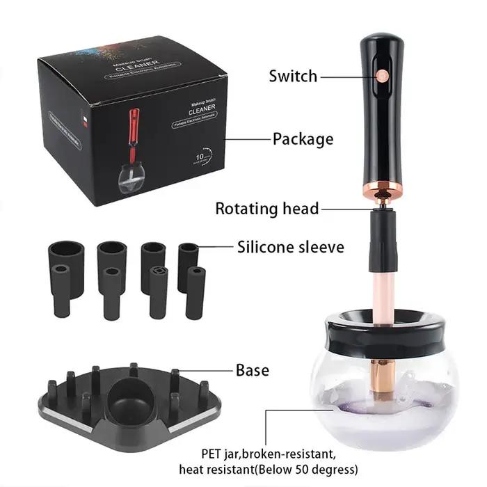 Machine de nettoyage et de séchage de pinceaux de maquillage, rotateur de brosse automatique, électr