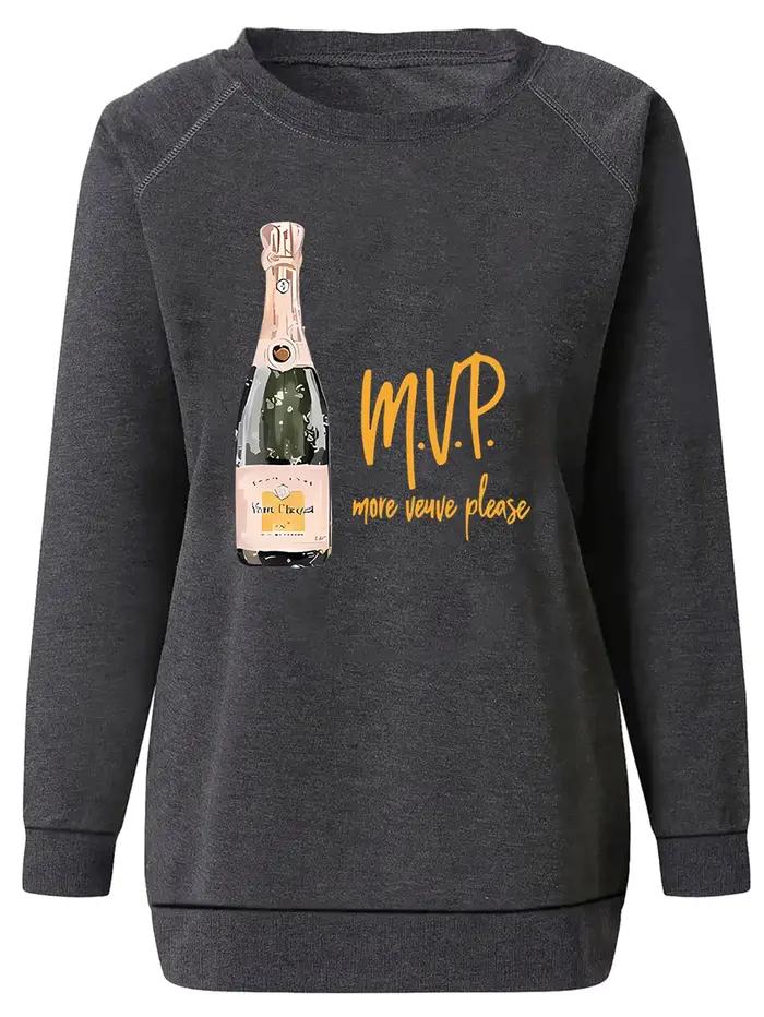 Chemises de Protection Imprimées Champagne, Sweats à Capuche Décontractés pour Femme, Collection Hiv