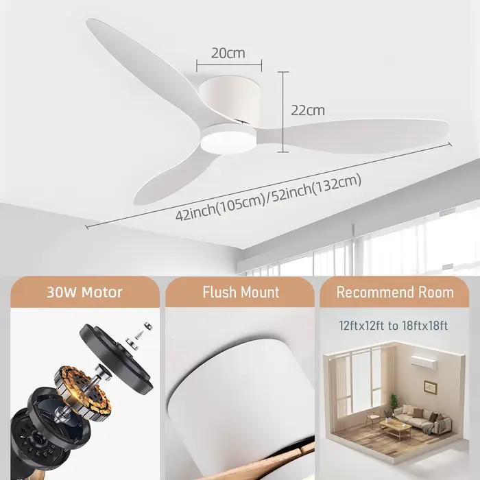 IRALAN ventilateur de plafond moderne ventilateur d'étanchéité appartement chambre salon intérieur c