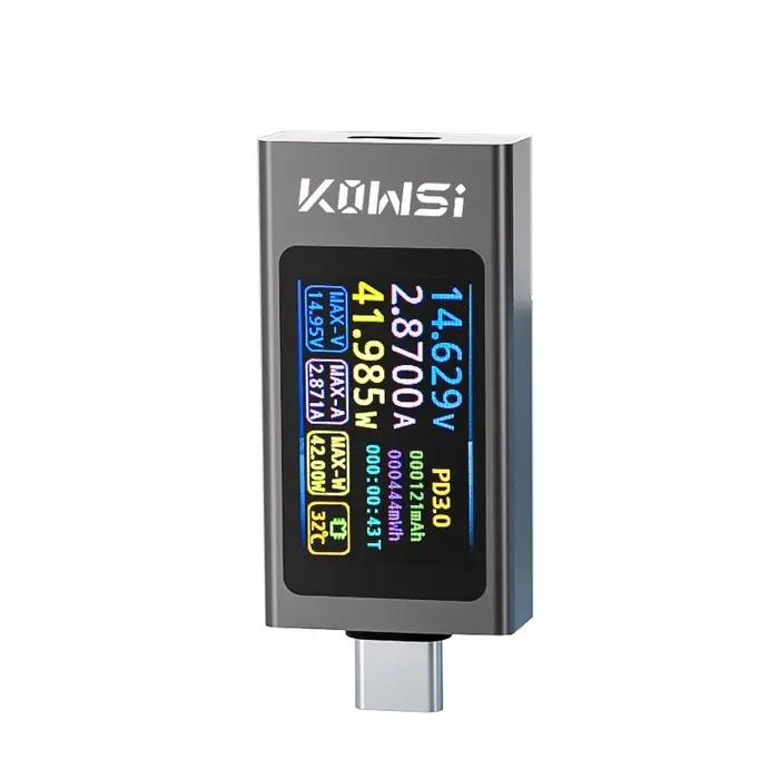 KWS-X1 4V-30V 12A Type C testeur voltmètre ampèremètre TYPE-C détection de Charge rapide mesure de c