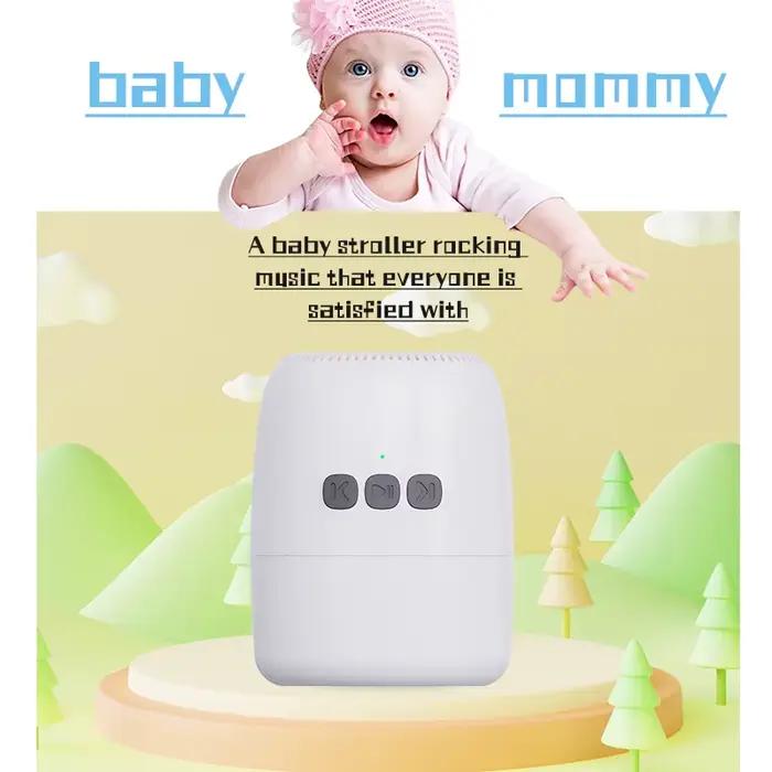 Poussette bébé mains libres, balançoire automatique, dispositif de vibration avec sons apaisants, co