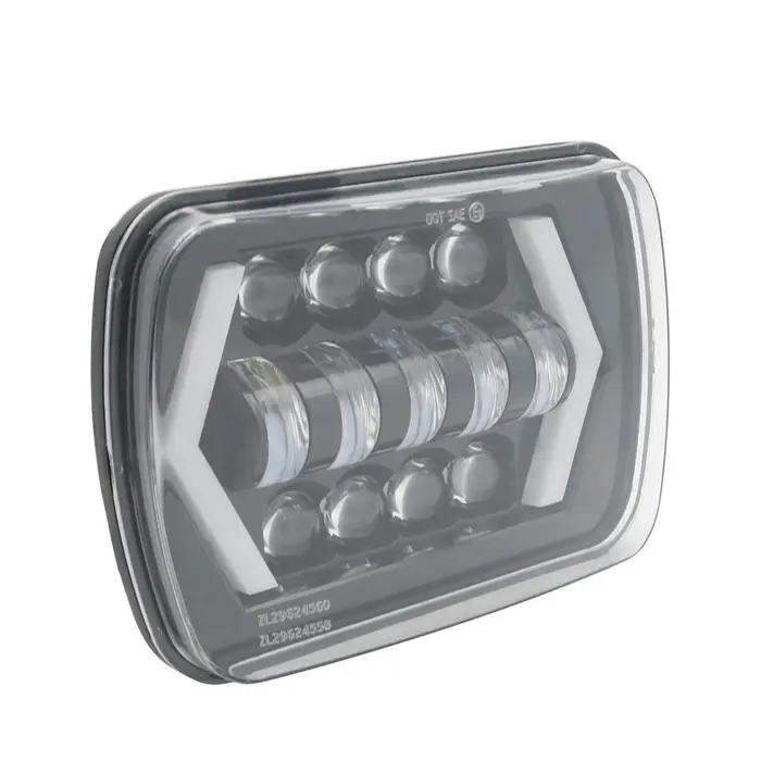 90W 7x6 ''5X7" phare LED étanche blanc DRL ambre clignotant pour Jeep YJ Cherokee XJ camions H4 phar