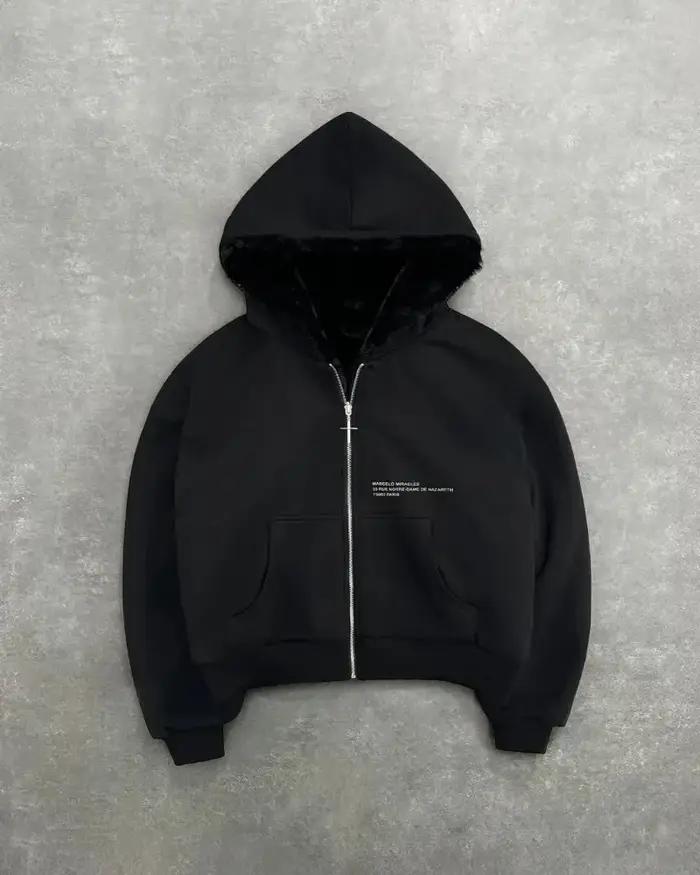 Hip-hop nouveaux vêtements double face Harajuku rétro imprimé léopard à la mode ample sweat à capuch