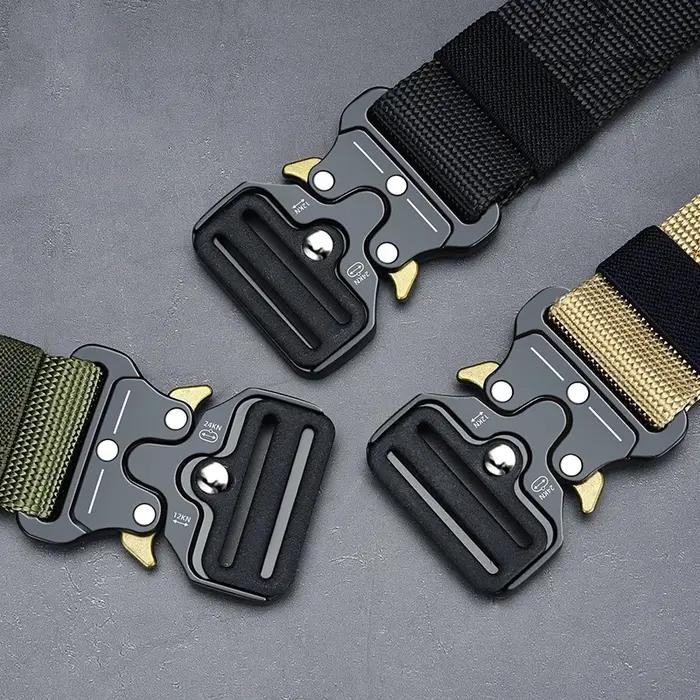 1 Pcs Alpinisme En Plein Air Multifonctionnel Tactique Nylon Toile Tissé Pantalon Ceinture