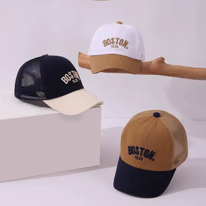 Casquette de Baseball en maille pour bébé, chapeau d'été pour enfants, chapeaux à visière avec lettr