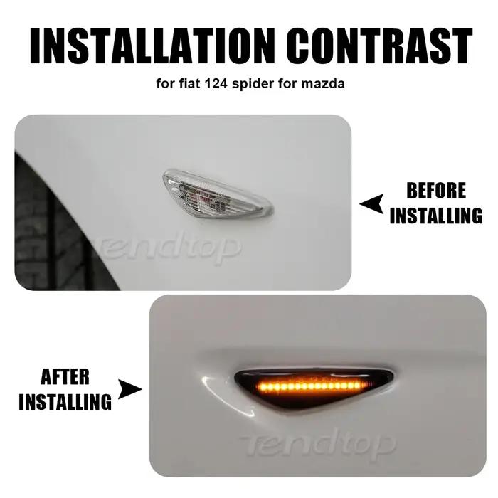 Clignotant LED garde-boue dynamique clignotant feu de position latéral pour Mazda MX5 RX-8 6 Atenza