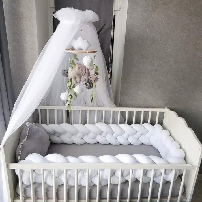 Élargir bébé pare-chocs lit tresse noeud oreiller coussin pare-chocs pour bébé berceau protecteur li