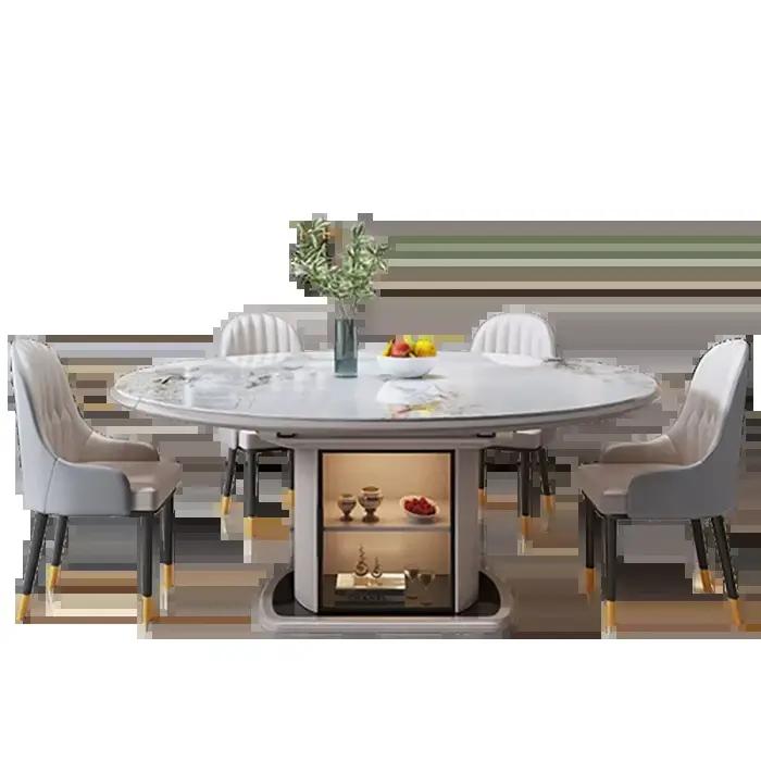 Table à manger ronde en marbre, meuble De luxe moderne pour salon, style nordique minimaliste, meubl