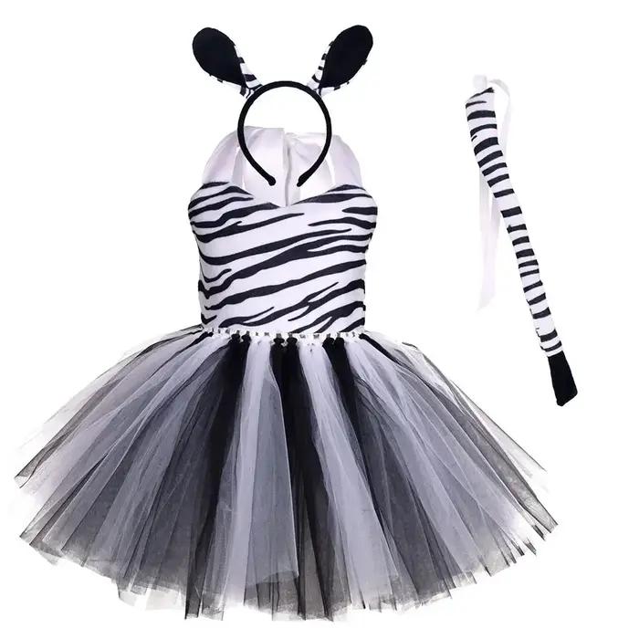 Costume de Cosplay d'Animaux d'Halloween pour Enfants, Thème de la Forêt, Vaches, Tigre, Girafe, Léo