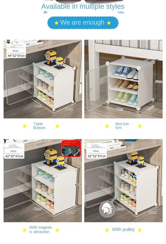 Armoires pliables à petite échelle pour la maison et le salon, grand espace multicouche, étagère, do