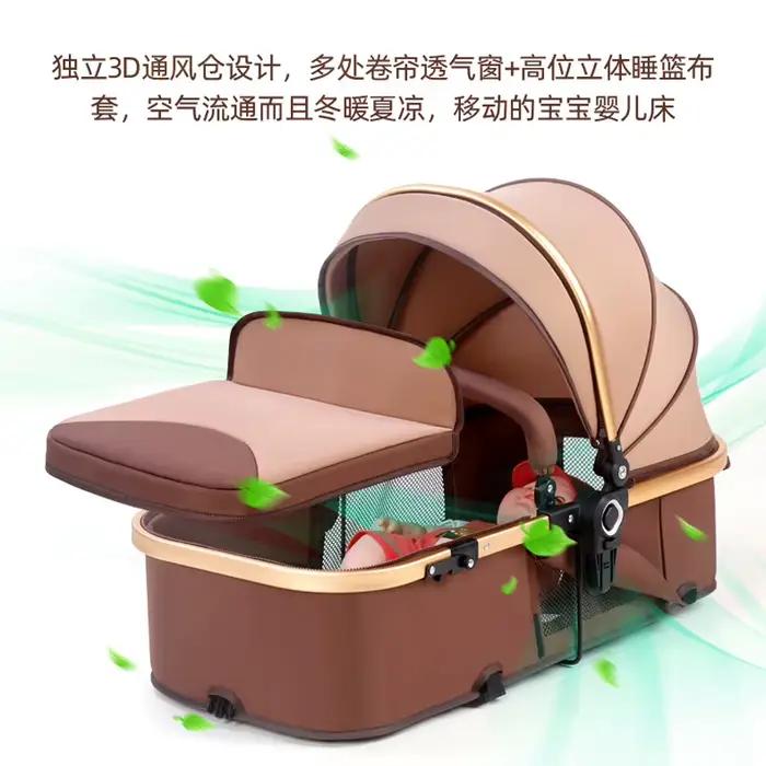 Poussette pour bébé, chariot haut de gamme, léger, pour nouveau-né, anti-chocs, bidirectionnel, char