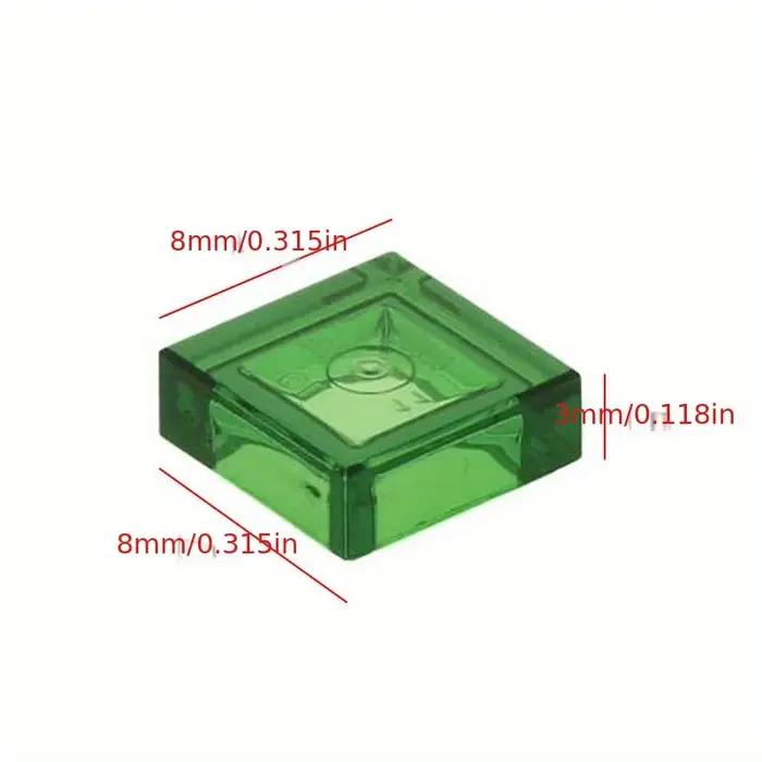 Briques colorées transparentes 1x1, 200 pièces, carrelage plat, blocs de construction lisses, bricol
