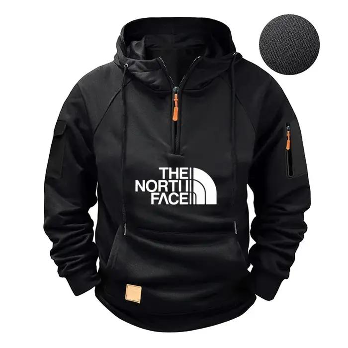 Sweat-shirt de sport décontracté à capuche à manches longues pour hommes, grande taille et pull de f