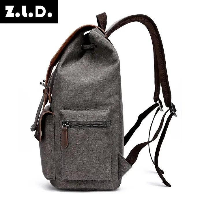 Sac à dos vintage en toile rétro pour homme, grande capacité 20-35L, sac antivol résistant à l'usure