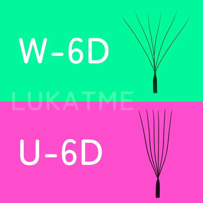 Extensions de cils LUKATME 0.07 PBT, bouquets préfabriqués YY 3D 4D 5D 6D, double 3D, forme W & U, k