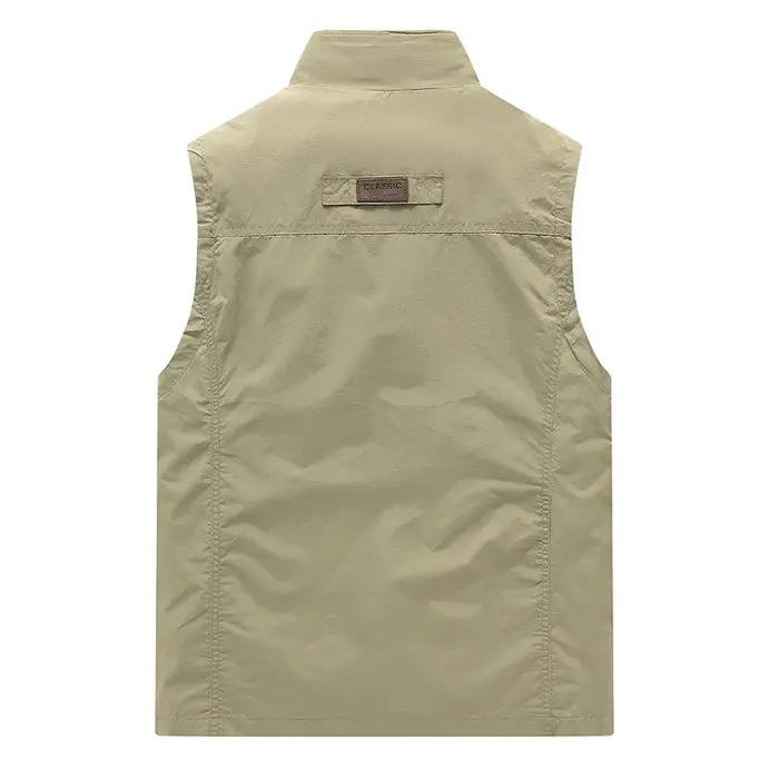 FGKKS printemps nouveaux hommes gilet loisirs de plein air couleur unie gilet jeune d'âge moyen phot