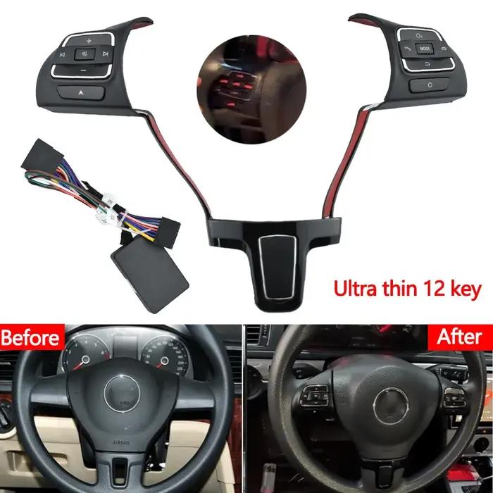 Bouton de commande sans fil pour volant de voiture, pour VW Passat Tiguan Magotan, contrôleur multif