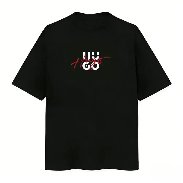 T-shirt Homme Décontracté Ample à Manches Courtes en Coton Pur, Tendance Rétro Haut de Gamme Personn