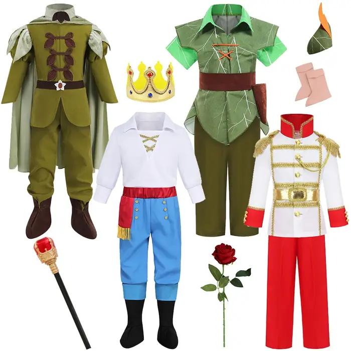 Garçons Prince Cosplay sirène elfes Costume Eric vêtements Halloween noël fête des enfants tenues en