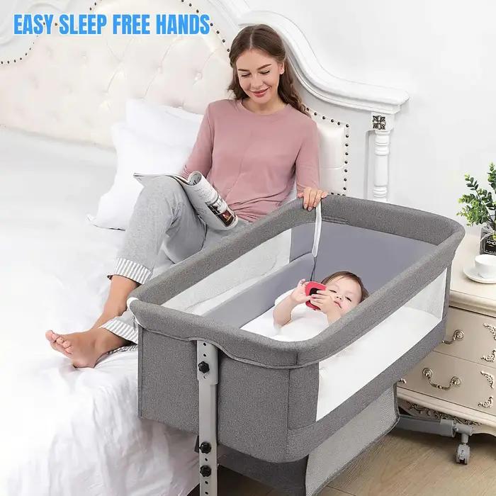 Berceau bébé 3 en 1, lit de chevet, parc bébé 0-3 ans, multifonction, pliable et relevable, avec mou
