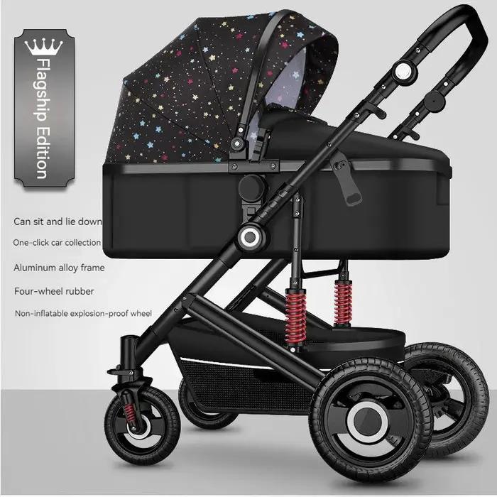 Poussette de Luxe Légère 2 en 1 pour Bébé