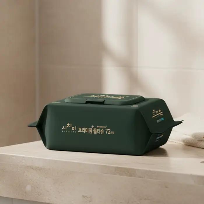 Lingettes pour bébé hypoallergéniques Sichimi Green peau sensible gaufrage tout vert change nettoyage visage apaisant écologique EWG certifié