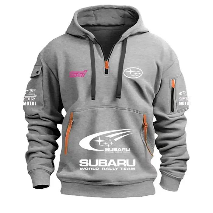 Nouveau Sweat à Capuche Sportif pour Homme SUBARU STI Racing Series 2026 avec Poche Kangourou et Dou