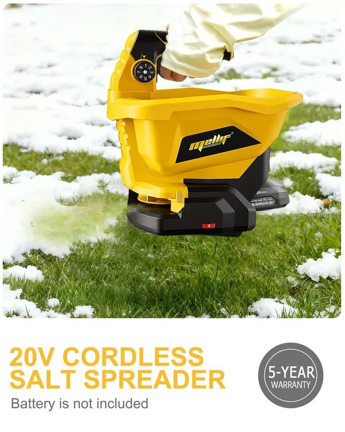 Épandeur portatif sans fil Compatible avec la batterie Dewalt 18V 20V, épandeur électrique d'engrais