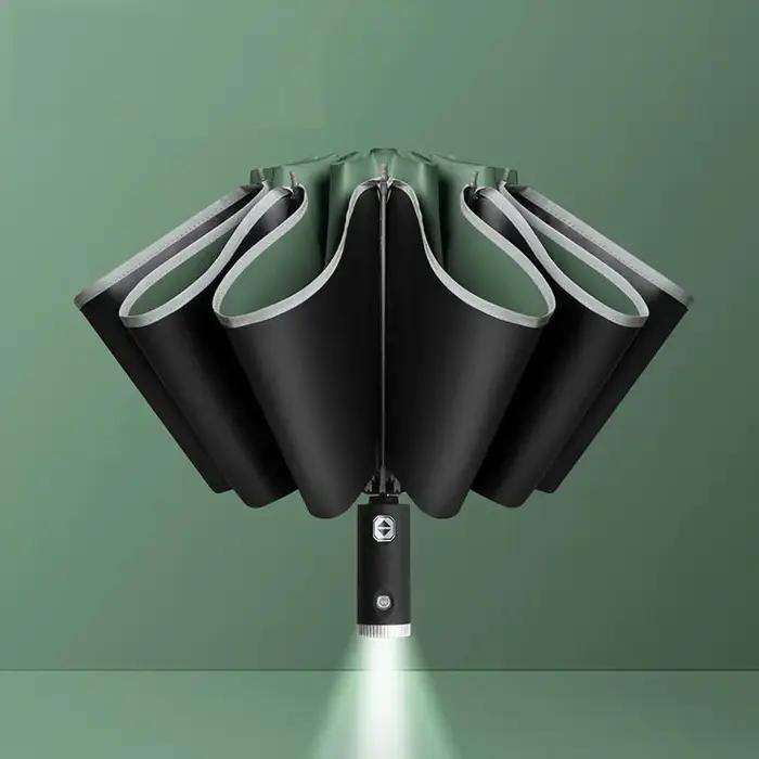 Nouveau parapluie d'ouverture et de fermeture automatique parapluie éclairé par LED parapluie Commer