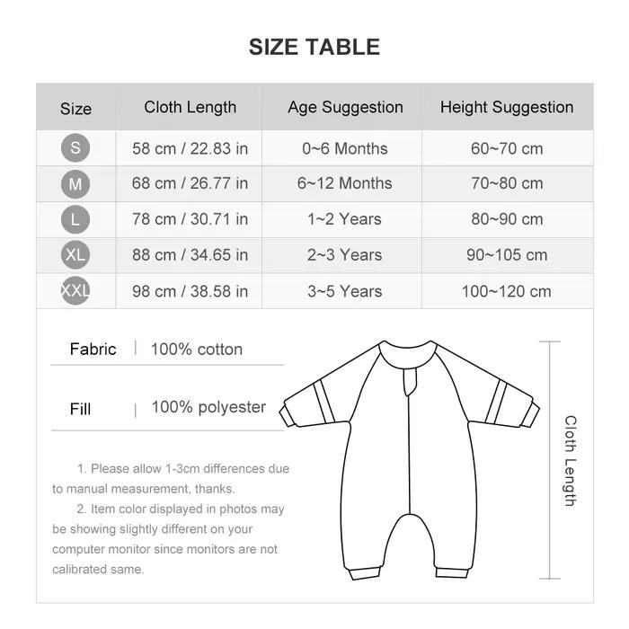 Sac de Couchage à Manches Perfectes pour Bébé de 1 à 4 Ans, Vêtements de Nuit Chauds d'Hiver avec Fe