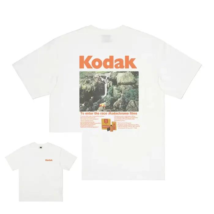 T-shirt d'été pour homme Ko Cheng en coton 100 % avec imprimé film, coupe ample à manches courtes, i