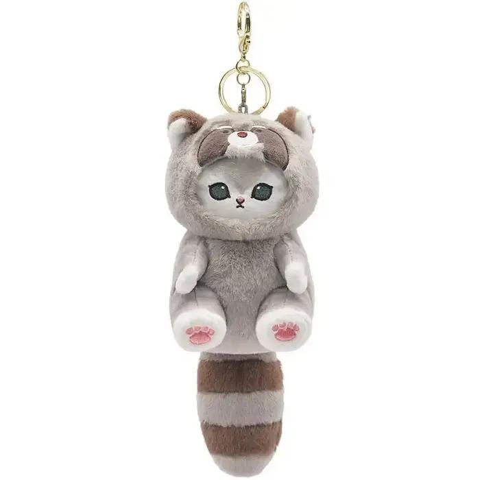 Kawaii porte-clés pendentif dessin animé Mofusand requin chat travestissement poupée sac à dos décor
