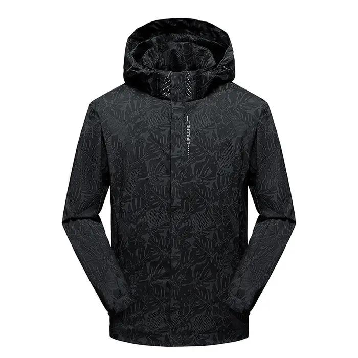 Veste coupe-vent imperméable décontractée pour hommes, manteau de randonnée en plein air avec fermet