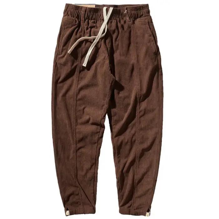 Pantalon élastique en velours côtelé pour homme, pantalon de protection, bundle ample, pieds, salope