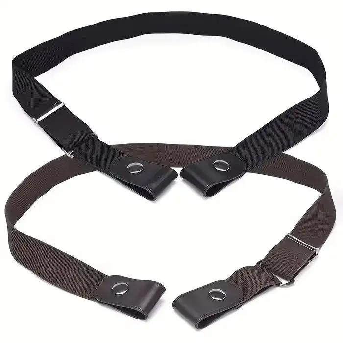 2 pièces ensemble sans boucle ceinture élastique pour femmes hommes unisexe ceinture extensible pour