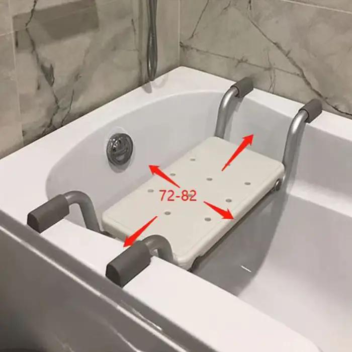 Chaise de bain en alliage d'aluminium, siège de baignoire réglable en largeur, support de baignoire