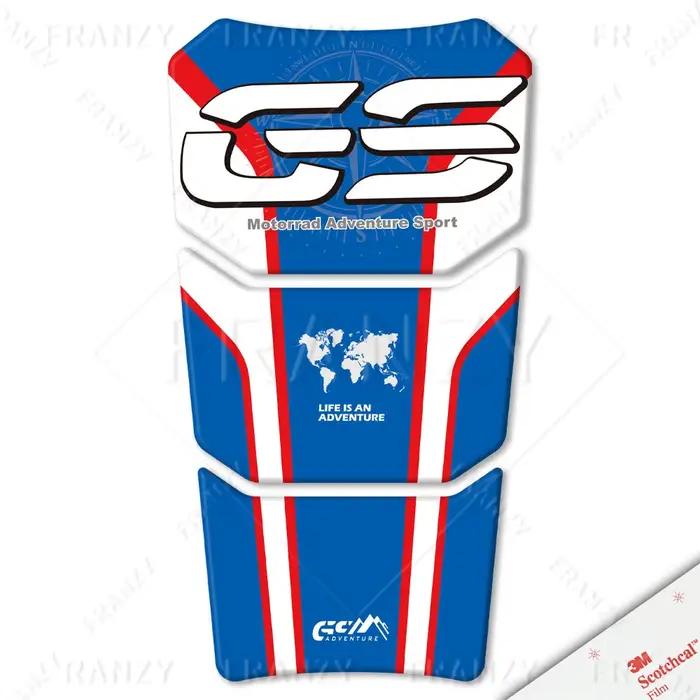 Autocollant de protection 3D pour réservoir de moto, Triple noir, 40 ans, pour R1200GS ADV R1250GS R