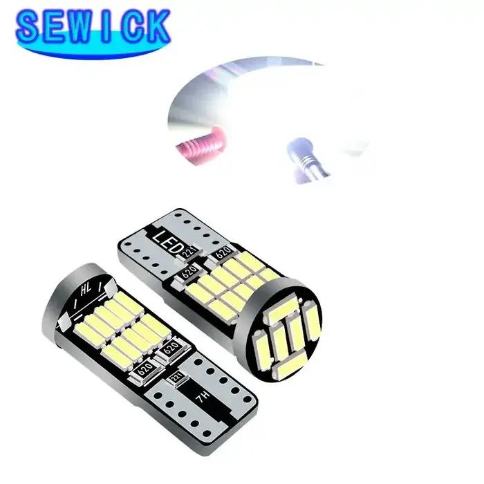 100 pièces T10 W5W 194 501 Led Canbus sans erreur voiture intérieur lumière T10 26SMD 4014 puce blan