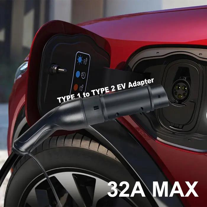 Kolanky 32A 7.2 KW Type 2 à Type 1 adaptateur Type 1 à Type 2 convertisseur Type 2 à GBT adaptateur