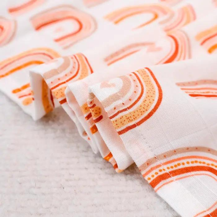 Couvertures bébé bambou coton 5 pièces 60x60cm - Mousseline super douce multi-usage rot tissu