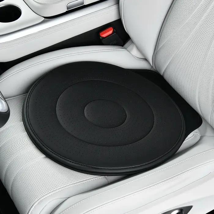 Coussin de siège de voiture rotatif à 360 degrés, coussin pivotant respirant avec base antidérapante