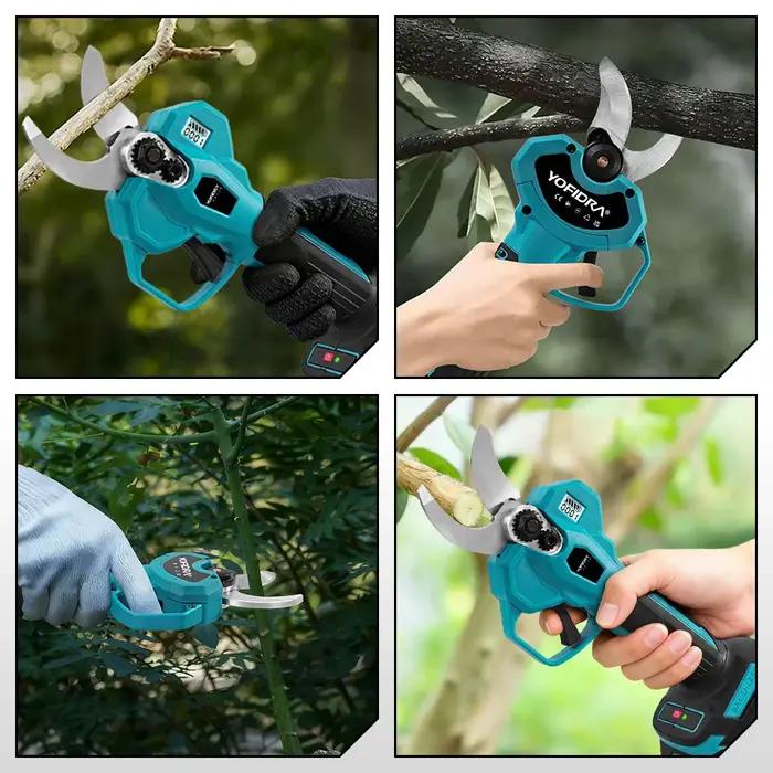 Sécateur électrique sans fil YOFIDRA 32 mm, 2 vitesses, ciseaux électriques pour branches, outil de