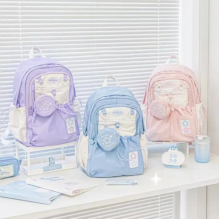Sac à dos de Style crème pour étudiants d'apparence élevée, Design Simple et mignon, sac à dos de gr