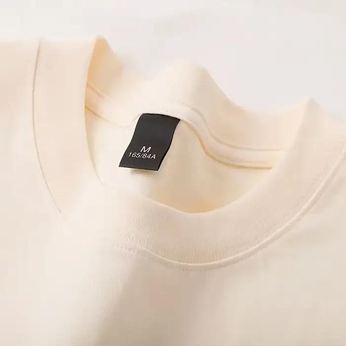 T-shirts en coton 600g pour hommes, manches courtes, poids lourd, col rond, respirant, pour l'été, p