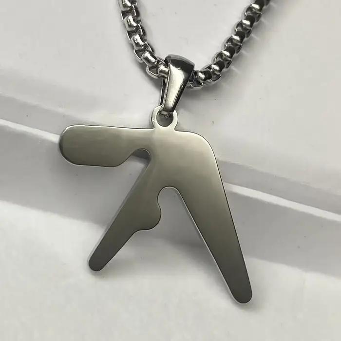 Collier pendentif en acier inoxydable de haute qualité avec logo Aphex – Collier hip-hop tendance po