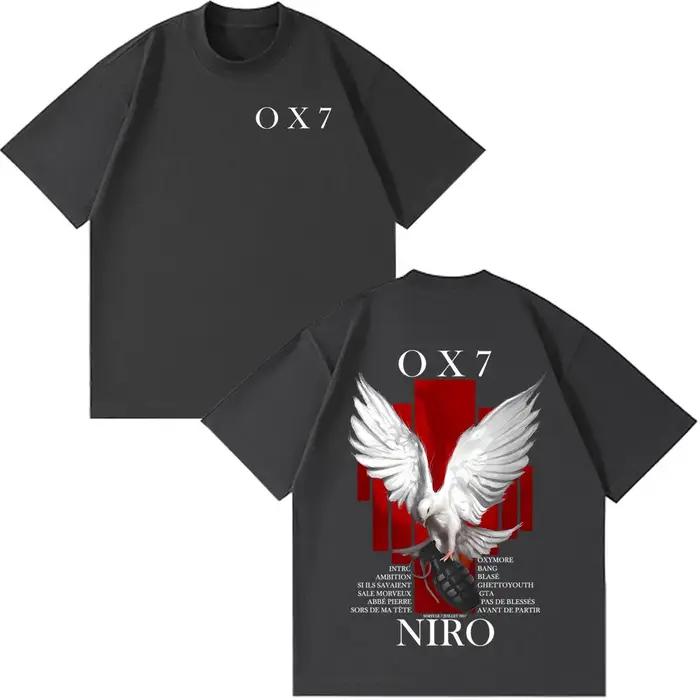 Rappeur Niro OX7 Album T-shirt hommes femmes vêtements Hip Hop mode Pop musique T-shirts mâle décont